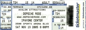 Depeche Mode Touring the Angel, iPayOne Sports Arena, San Diego, CA, Sat., 19 Nov 2005, 8:00pm