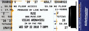 Muse, Viejas Arena, San Diego State University, Wed., 22 Sep 2010, 7:30pm