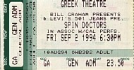 spin doctors, Greek Theater, UC Berkeley, Fri., 02 Sep 1994, 6:30pm