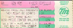 They Might Be Giants, Price Center Ballroom, UC San Diego, Fri., 18 Nov 1994, 8:00pm