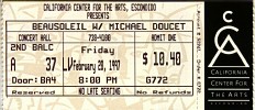 BeauSoleil, California Center for the Arts, Escondido, CA, Fri., 28 Feb 1997, 8:00pm