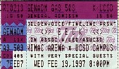 the CARDIGANS, RIMAC Arena, UCSD, La Jolla, CA, Wed., 19 Feb 1997, 8:00pm