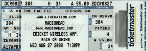 Radiohead, Cricket Wireless Amphitheater, Chula Vista, CA, Wed., 27 Aug 2008, 7:30pm